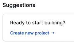 Suggestions in the server dashboard